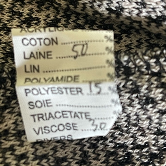 Thierry Colson Wool Mini Skirt Black Cream  Pleated Size Small New - Picture 8 of 11